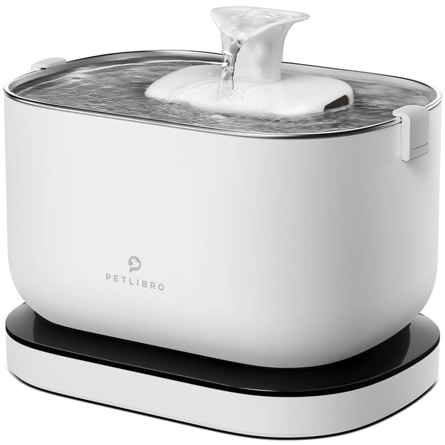 PETLIBRO Cordless Cat Water Fountain — 2.5L, 5000mAh, Stainless Steel Tray