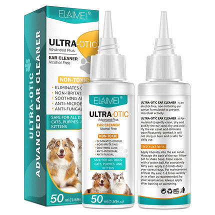 Pet Ear Cleaning Solution 50ml — Gentle, Anti-Mite, Dogs & Cats