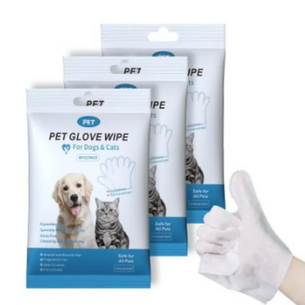 Pet Cleaning Gloves & Wipes — Disposable, Ear, Eye, Tooth & Foot Care