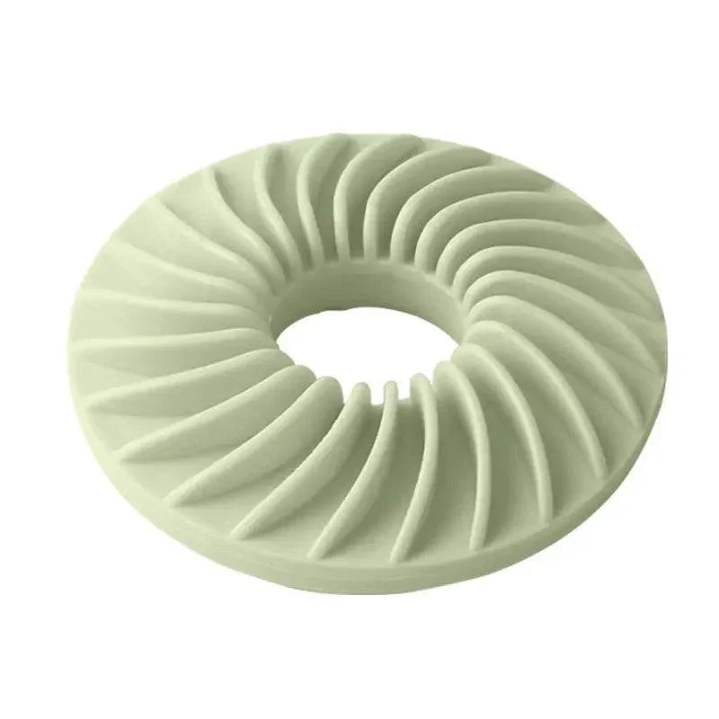 Light green silicone pet toy with ridged texture for dogs and cats