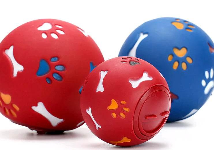 Colorful dog chew toys with bone and paw print designs for interactive play and dental care