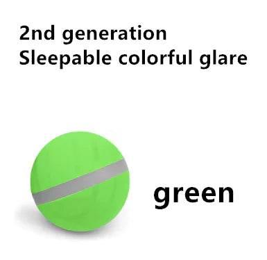 Green 2nd gen sleepable colorful glare pet ball toy for dogs and cats