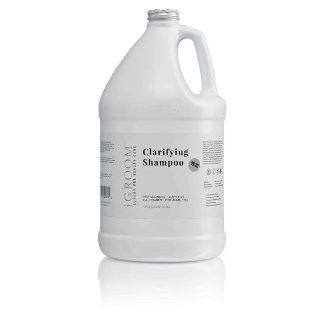 iGroom Clarifying Shampoo for dogs, 1-gallon pet grooming solution, SLS-free, paraben-free, made in USA