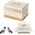 Foldable bird carrier crate with ventilation for pigeons, portable pet travel cage with secure latches