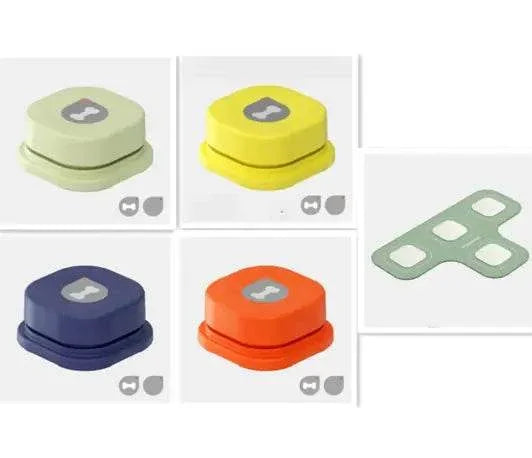Colorful pet training clickers with bone design, ideal for dog and cat obedience training