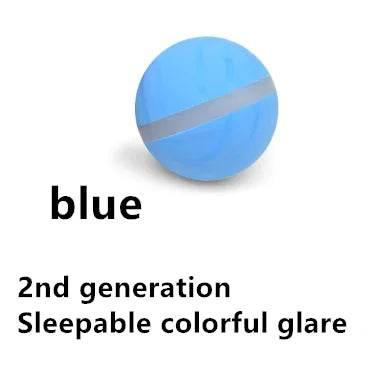 Blue 2nd gen sleepable colorful glare pet toy ball