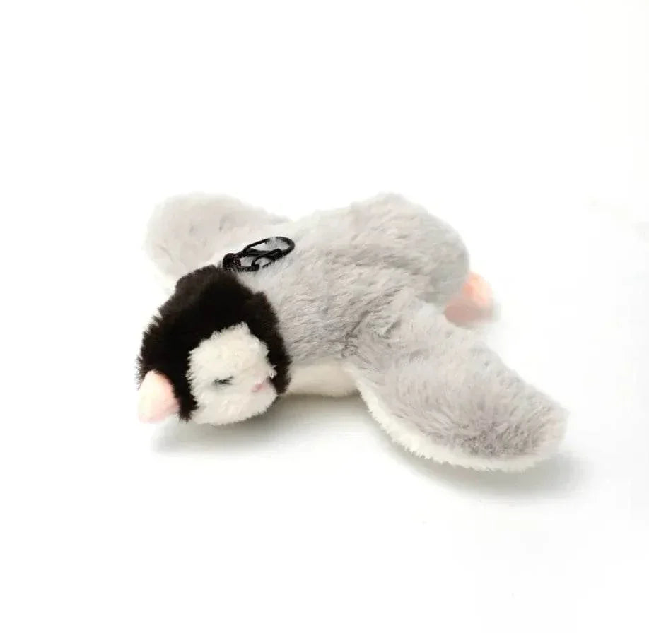Soft plush penguin pet toy with clip, ideal for dogs and cats