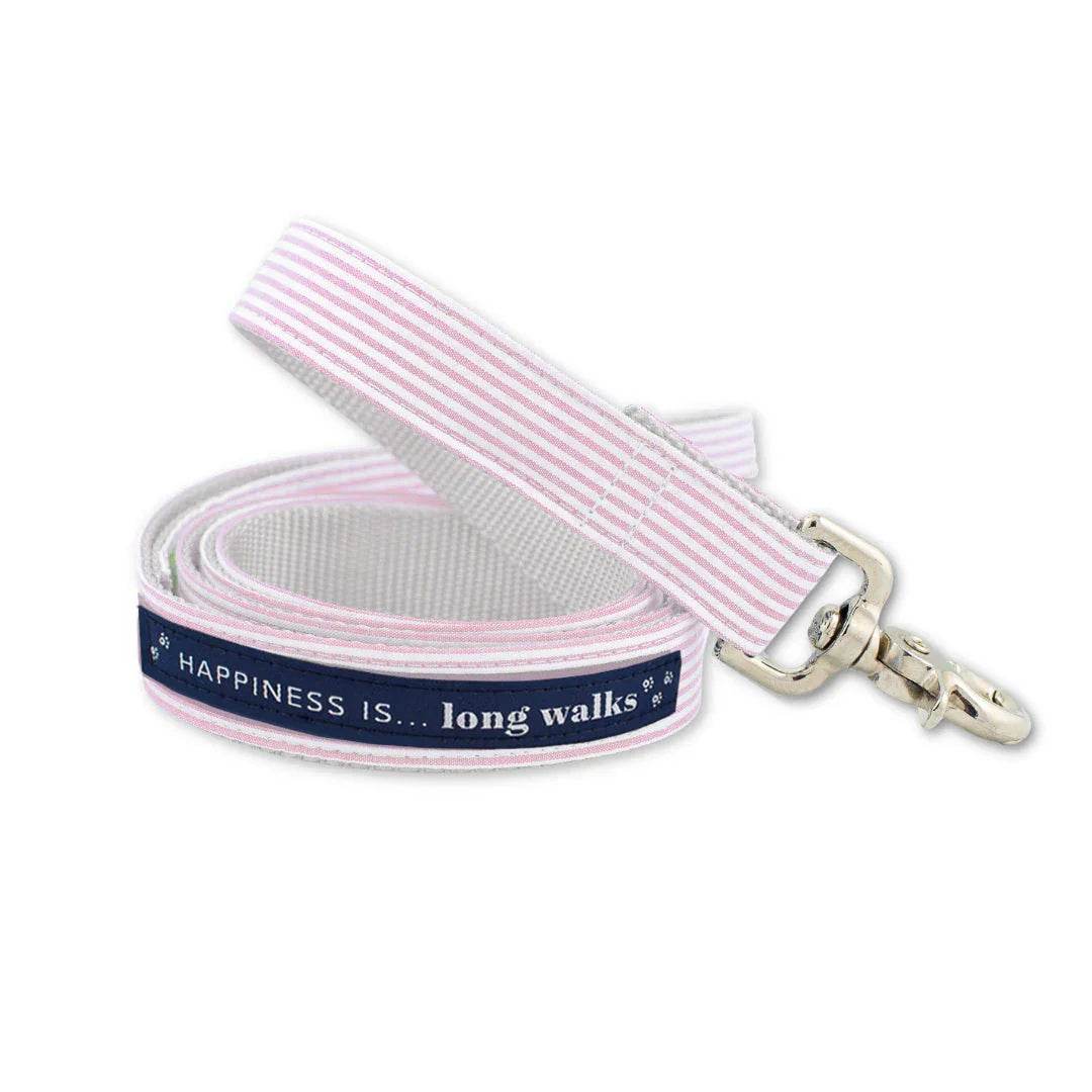 HI_Longwalks_leash_pinkstripe - Nai Pet Store