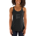 Black dog mom tank top with 'Life isn't perfect but my dog mom style can be' text