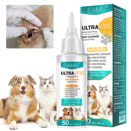 Pet Ear Cleaning Solution 50ml — Gentle, Anti-Mite, Dogs & Cats