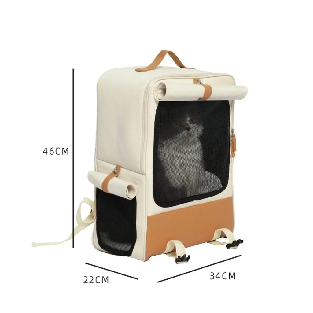 hazelnut-breathable-mocha-pet-carrier-backpack-440881 - Nai Pet Store